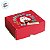 Caixa para 4 Doces - Memorias - Vermelho - 8x8x4cm - 10 unidades - Cromus - Rizzo - Imagem 2