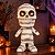 Enfeite Decorativo De Halloween Com Som, Luz e Movimento - Caveira Enfaixada Rudolf - 32cm - 1 unidade - Cromus - Rizzo - Imagem 1