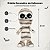 Enfeite Decorativo De Halloween Com Som, Luz e Movimento - Caveira Enfaixada Rudolf - 32cm - 1 unidade - Cromus - Rizzo - Imagem 2