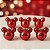 Bola de Natal - Mickey - Glitter Flocado Vermelho - 6cm - Disney Original - 6 unidades - Cromus - Rizzo - Imagem 1