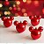 Bola de Natal - Mickey - Perolada Vermelha - 8cm - Disney Original - 4 unidades - Cromus - Rizzo - Imagem 1