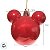 Bola de Natal - Mickey - Perolada Vermelha - 8cm - Disney Original - 4 unidades - Cromus - Rizzo - Imagem 3