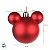 Bola de Natal - Mickey - Fosca Vermelha e Dourada - 6cm - Disney Original - 6 unidades - Cromus - Rizzo - Imagem 4