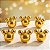 Bola de Natal - Mickey - Metalizada Dourada - 6cm - Disney Original - 6 unidades - Cromus - Rizzo - Imagem 1