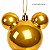 Bola de Natal - Mickey - Metalizada Dourada - 6cm - Disney Original - 6 unidades - Cromus - Rizzo - Imagem 2