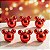 Bola de Natal - Mickey - Perolada Vermelha - 6cm - Disney Original - 6 unidades - Cromus - Rizzo - Imagem 1