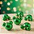 Bola de Natal - Mickey - Açucarada Verde - 6cm - Disney Original - 6 unidades - Cromus - Rizzo - Imagem 1