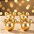 Bola de Natal - Mickey - Perolada Dourada - 8cm - Disney Original - 4 unidades - Cromus - Rizzo - Imagem 1