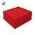 Caixa de Papel Rígido Retangular com Imã - Vermelho -  P 19x21x9cm - 1 unidade - Cromus - Rizzo - Imagem 2