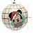Bola de Natal - Mickey Mouse - Xadrez Branco - 15cm - Disney Original - 1 unidade - Cromus - Rizzo - Imagem 3