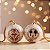 Bola de Natal - Mickey Mouse - Bege - 12cm - Disney Original - 2 unidades - Cromus - Rizzo - Imagem 1