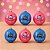 Bola de Natal - Stitch e Angel - 6cm - Disney Original - 6 unidades - Cromus - Rizzo - Imagem 1