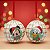Bola de Natal - Mickey Mouse - Xadrez Branco - 10cm - Disney Original - 2 unidades - Cromus - Rizzo - Imagem 1