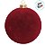 Bola de Natal - Flocada Lisa - Borgonha - 11cm - 2 unidades - Cromus - Rizzo - Imagem 3
