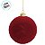 Bola de Natal - Flocada Lisa - Borgonha - 11cm - 2 unidades - Cromus - Rizzo - Imagem 4