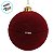 Bola de Natal - Flocada Lisa - Borgonha - 11cm - 2 unidades - Cromus - Rizzo - Imagem 5