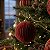 Bola de Natal - Flocada - Vinho e Ouro - 15cm - 2 unidades - Cromus - Rizzo - Imagem 1