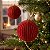 Bola de Natal - Flocada - Vermelho e Ouro - 15cm - 2 unidades - Cromus - Rizzo - Imagem 1