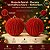 Bola de Natal - Flocada - Vermelho e Ouro - 15cm - 2 unidades - Cromus - Rizzo - Imagem 2