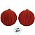 Bola de Natal - Flocada - Vermelho e Ouro - 15cm - 2 unidades - Cromus - Rizzo - Imagem 3