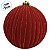 Bola de Natal - Flocada - Vermelho e Ouro - 15cm - 2 unidades - Cromus - Rizzo - Imagem 4