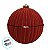 Bola de Natal - Flocada - Vermelho e Ouro - 15cm - 2 unidades - Cromus - Rizzo - Imagem 5