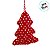 Enfeite para Pendurar de Natal em Feltro - Árvore Vermelha e Branca - 8x10x2cm - 1 unidade - Cromus - Rizzo - Imagem 2
