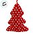 Enfeite para Pendurar de Natal em Feltro - Árvore Vermelha e Branca - 8x10x2cm - 1 unidade - Cromus - Rizzo - Imagem 3