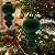 Enfeite para Pendurar de Natal - Pino Flocado Verde Escuro - 13x26x13cm - 1 unidade - Cromus - Rizzo - Imagem 1