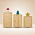 Kit 3 Bandejas de Natal de Bambu - Gorro, Árvore, Estrela - 3 unidades - Cromus - Rizzo - Imagem 1