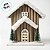 Casinha Decorativa de Natal com LED - Casa de Madeira Nevada - 17x22x13cm - 1 unidade - Cromus - Rizzo - Imagem 3