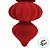 Enfeite para Pendurar de Natal - Pino Flocado Vermelho - 13x26x13cm - 1 unidade - Cromus - Rizzo - Imagem 4