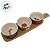 Petisqueira de Madeira Tábua com Cabo e 3 Bowls de Natal - 35x10x5cm - 4 unidades - Cromus - Rizzo - Imagem 6