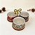 Petisqueira de Madeira com Alça e 3 Bowls de Natal - 20x12x18cm - 4 unidades - Cromus - Rizzo - Imagem 1
