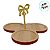 Petisqueira de Madeira com Alça e 3 Bowls de Natal - 20x12x18cm - 4 unidades - Cromus - Rizzo - Imagem 4