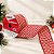 Fita Aramada Decorativa de Natal - Pied-De-Poule - Vermelho e Branco - 6,3x9,14cm - 1 unidade - Cromus - Rizzo - Imagem 1