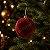Bola de Natal - Veludo Borgonha e Ouro com Glitter - 10cm - 4 unidades - Cromus - Rizzo - Imagem 1