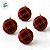 Bola de Natal - Veludo Borgonha e Ouro com Glitter - 10cm - 4 unidades - Cromus - Rizzo - Imagem 2