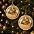 Bola de Natal - Açucarada Ouro - 12cm - 2 unidades - Cromus - Rizzo - Imagem 1