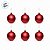 Bola de Natal - Vermelho Fosco - 8cm - 6 unidades - Cromus - Rizzo - Imagem 2