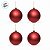 Bola de Natal - Vermelho Fosco - 10cm - 4 unidades - Cromus - Rizzo - Imagem 2