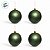 Bola de Natal - Verde Fosco - 10cm - 4 unidades - Cromus - Rizzo - Imagem 2