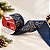 Fita Aramada Decorativa de Natal -  Ramos - Azul e Ouro com Glitter - 6,3cmx9,14m - 1 unidade - Cromus - Rizzo - Imagem 1
