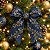 Fita Aramada Decorativa de Natal -  Ramos - Azul e Ouro com Glitter - 6,3cmx9,14m - 1 unidade - Cromus - Rizzo - Imagem 4