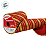 Fita Aramada Decorativa de Natal - Vermelho e Ouro com Listras e Glitter - 10cmx4,57m - 1 unidade - Cromus - Rizzo - Imagem 2