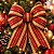 Fita Aramada Decorativa de Natal - Vermelho e Ouro com Listras e Glitter - 10cmx4,57m - 1 unidade - Cromus - Rizzo - Imagem 4