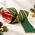 Fita Aramada Decorativa de Natal - Verde e Ouro com Listras e Glitter - 6,3cmx9,14m - 1 unidade - Cromus - Rizzo - Imagem 1