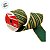 Fita Aramada Decorativa de Natal - Verde e Ouro com Listras e Glitter - 6,3cmx9,14m - 1 unidade - Cromus - Rizzo - Imagem 2