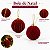 Bola de Natal - Losango Flocada - Bordô e Ouro - 12cm  - 2 unidades - Cromus - Rizzo - Imagem 4