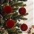Bola de Natal - Losango Flocada - Bordô e Ouro - 10cm  - 4 unidades - Cromus - Rizzo - Imagem 1